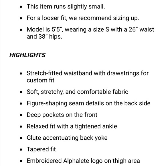 NWT Alphalete Essential Jogger - M - Raven - Picture 6 of 6